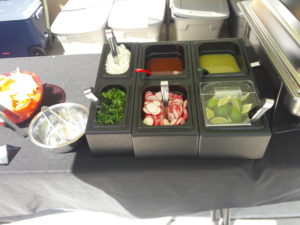salsa bar included in our taco bar catering menu